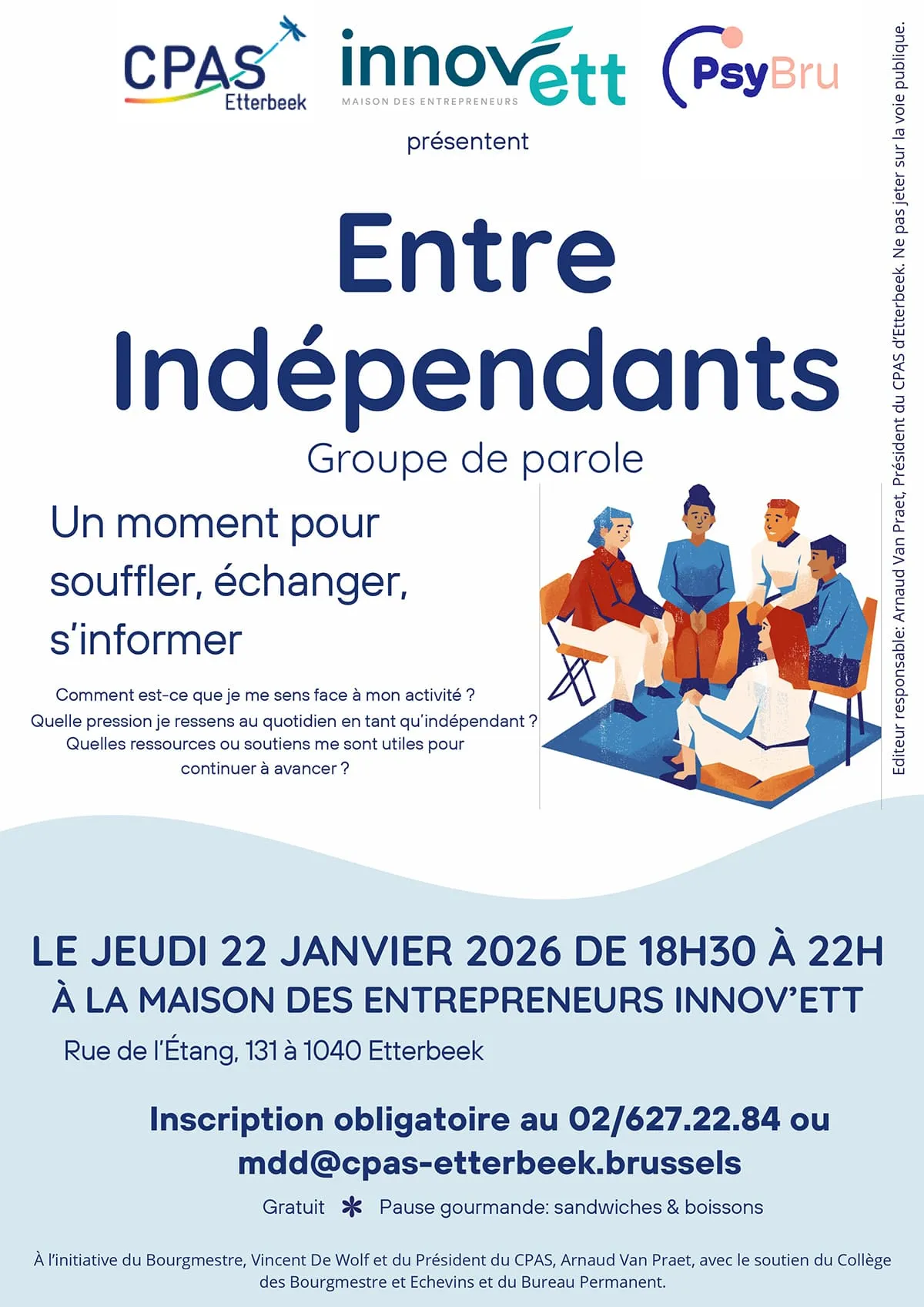 Activité innov'ett - Soirée d’écoute des indépendants d'Etterbeek